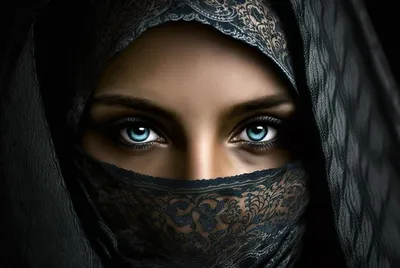 Глаза мусульманки - красивая восточная женщина генеративный ии | Премиум  Фото