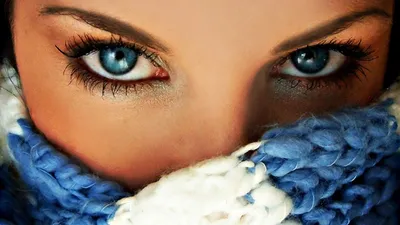 Красивые девушки с голубыми глазами (60 фото) 🌟