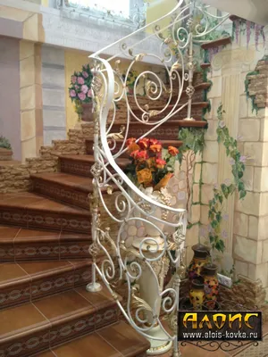 Кованые перила для лестницы №357 от ООО «Мир Кованых изделий»