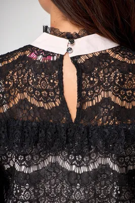 Женская кружевная блузка с вышивкой крючком, белая элегантная винтажная  блузка с кружевом, осень 12459 | AliExpress