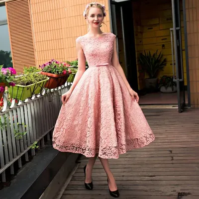 Модные красивые розовые кружевные платья с круглым вырезом и бусинами для  встречи выпускников женские платья с кружевом Милые женские платья для  вечеринок | AliExpress