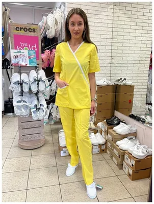Медицинский костюм \"Жанет\" желтый 56 — купить в интернет-магазине по низкой  цене на Яндекс Маркете