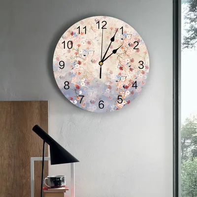 Красивые бело розовые настенные часы…» — создано в Шедевруме