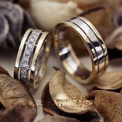 Комбинированные классические обручальные кольца