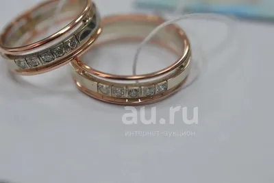 Самые красивые обручальные кольца из белого и розового золота, с  бриллиантами, 585 пробы в Москве, цена
