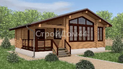 Купить Одноэтажный дом из бруса 10х9.5 м (ДБ-88) по цене 1422000 рублей