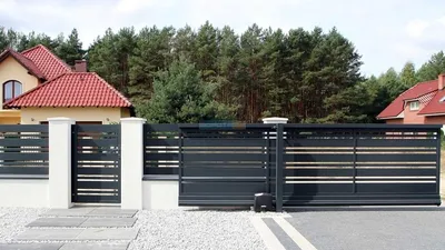 Откатные ворота во двор частного дома металлические | Современный дизайн  потолка, Дизайн передней двери, Городской дизайн мебели