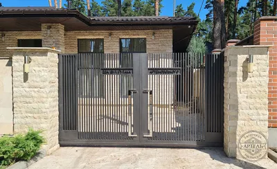 откатные ворота с коваными элементами - 17 Июля 2019 - 71 Забор