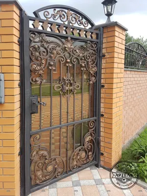 Красивые откатные кованые ворота | Нинтера