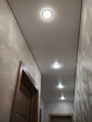 Парящий потолок в коридоре - 72 фото
