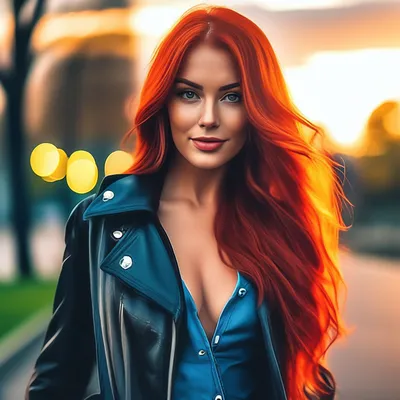 Красивая девушка длинные рыжие волосы…» — создано в Шедевруме