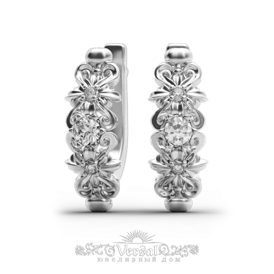Купить золотые серьги с бриллиантами и драгоценными камнями выгодно в Киеве  - интернет-магазин ювелирных украшений silverland.ua