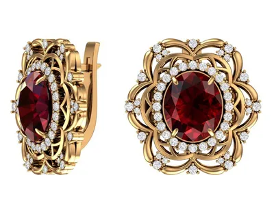 Красивые золотые классические сережки с бриллиантами КЮЗ (ID#1367682171),  цена: 82520 ₴, купить на Prom.ua
