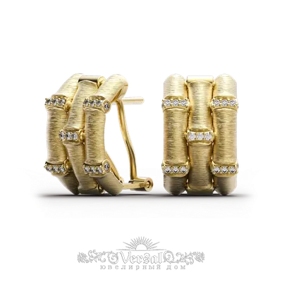 Красивые серьги из золота и натурального янтаря «Ренессанс» в  интернет-магазине янтаря