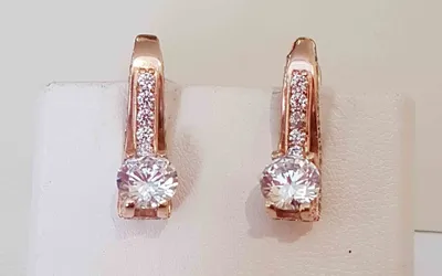 Отзыв о Серьги золотые \"585\" | Красивые серьги с бриллиантами и алмазной  гранью