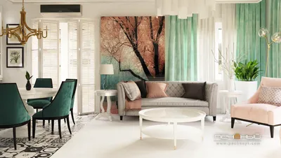 красивый интерьер современной гостиной с персиковыми стенами оранжевый  диван и розовые кресла. роскошный дизайн гостиной Иллюстрация штока -  иллюстрации насчитывающей ковер, высоко: 280966379