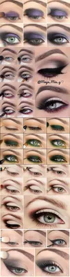 Красивый вечерний макияж глаз 2017-2018: фото макияжа для зеленых глаз  пошагово | Идеи макияжа, Макияж для зеленых глаз, Тени для зеленых глаз
