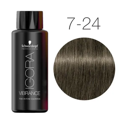 Купить Schwarzkopf Igora Vibrance 7-24 (Средний русый пепельный бежевый) -  Безаммиачный краситель для окрашивания тон-в-тон