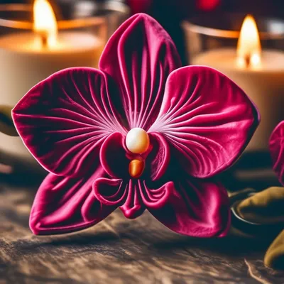 Красная орхидея из бисера | Beaded flowers, French beaded flowers, Red  flowers