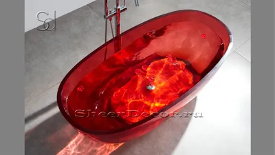 Черно красная ванная комната - 75 фото