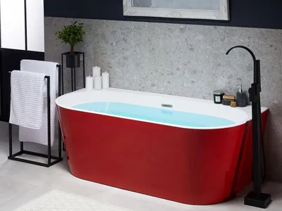 Настенная керамическая 3D плитка для ванной, красная, бордовая, Испания