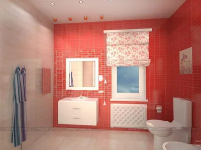 Красная ванная комната — «СТУДИЯ ДИЗАЙНА ЭЛИТНЫХ ИНТЕРЬЕРОВ АЛЕКСАНДРА  ЕЛАШИНА»