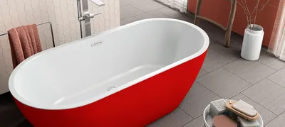 Красная ванная комната - 67 фото