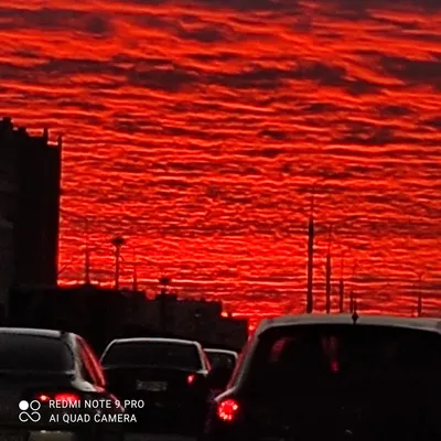 Красное небо без облаков …» — создано в Шедевруме