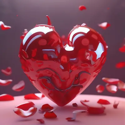 PANDORA Кольцо «Возвышенное красное сердце»