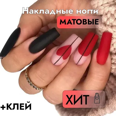 Красный маникюр с дизайном на длинные ногти (ФОТО) - trendymode.ru