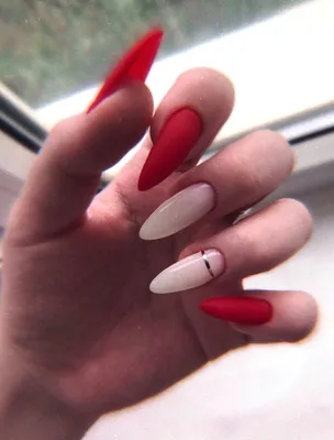 Красный маникюр на длинные ногти идеи маникюра | Nails, Beauty