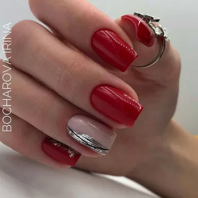 Идеи дизайна маникюра🔝 on Instagram: “@idei_dizaina_nogtey ⛔Какой круче 1  2 3 4 5 или 6 ? 😘💕Подпишись и будь в курсе лучш… | Red nails, Red nails  glitter, Nails