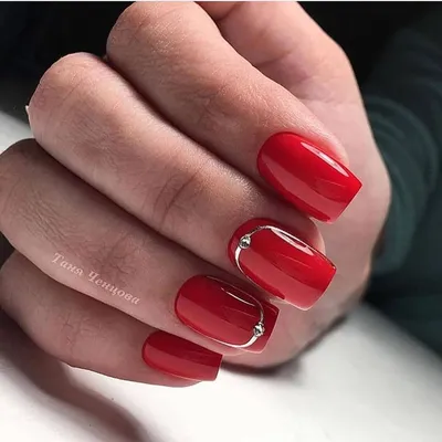 Красный маникюр на короткие ногти(френч)-купить материалы|Tufishop.com.ua