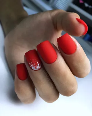 Красные матовые ногти фото фото