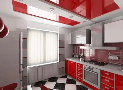 Красный натяжной потолок – идеальное решение для современной квартиры
