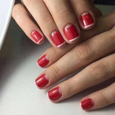 Картинки по запросу маникюр френч с красным | Red and white nails, Trendy  nail design, Red nails