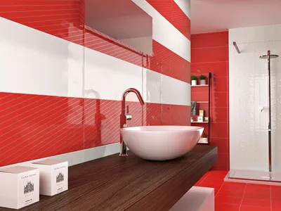 Керамическая плитка для ванной на стену, глянцевая, красная, бордовая,  Испания