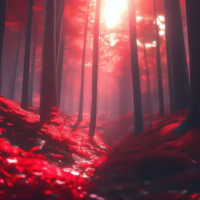 Красный лес фото фото