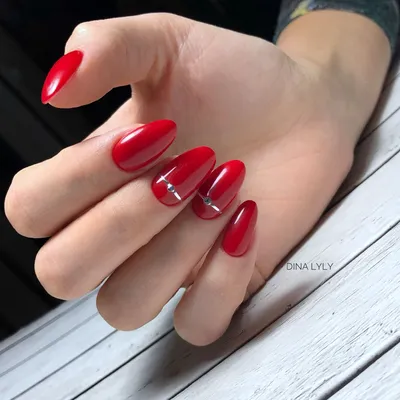 Красный маникюр | Red nails, Pretty nails, Elegant nails