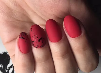 Half Moon red manicure Nail Art - Дизайн ногтей: Лунный маникюр - YouTube