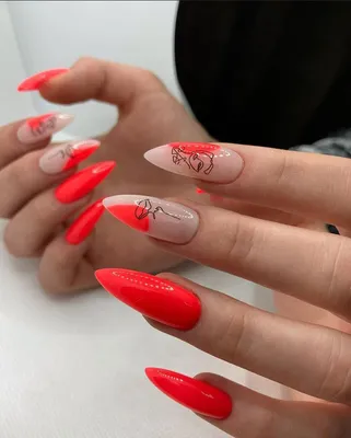 Красный маникюр 2024: тренды и новинки дизайна | Красивые ногти,  Дизайнерские ногти, Ногти
