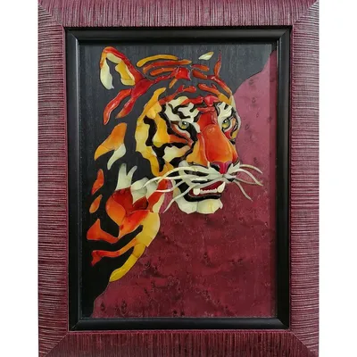 Печать на холсте Красный тигр – лучшие товары в онлайн-магазине Джум Гик
