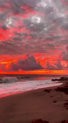 Красный Закат Над Морем В Облаках — стоковые фотографии и другие картинки  Закат солнца - Закат солнца, Море, Выше - iStock