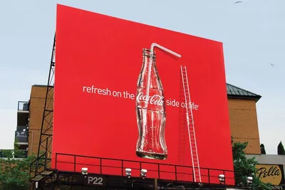 Креативная наружная реклама | Coca cola ad, Outdoor advertising, Coca cola