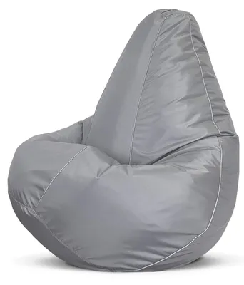 Кресло-мешок PUFLOVE пуфик груша, размер XXXXL, серый оксфорд - купить в  Москве, цены на Мегамаркет