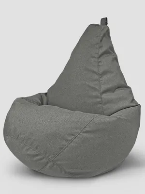 Кресло-мешок ONPUFF пуфик груша, размер XXXXL, серый рогожка -  характеристики и описание на Мегамаркет
