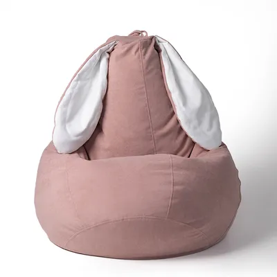 Кресло мешок зайка пыльно-розовый - купить в Краснодаре от производителя |  SOFT Pear