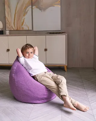 Кресло-мешок Комфорт, экокожа, фиолетовый купить в интернет-магазине  Бигарден всего за 4 890 руб. в Москве