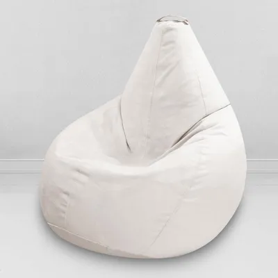 Купить кресло-мешок груша латте XXXL мебельный велюр в MyPuff