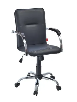Купить конференц-кресло Самба с мягкими подлокотниками плюс Кожзам черный  за 9 016 ₽ в Москве в Экспресс Офис